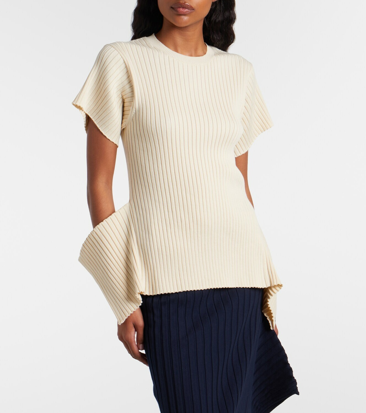Stella McCartney Ribbed-knit cotton top