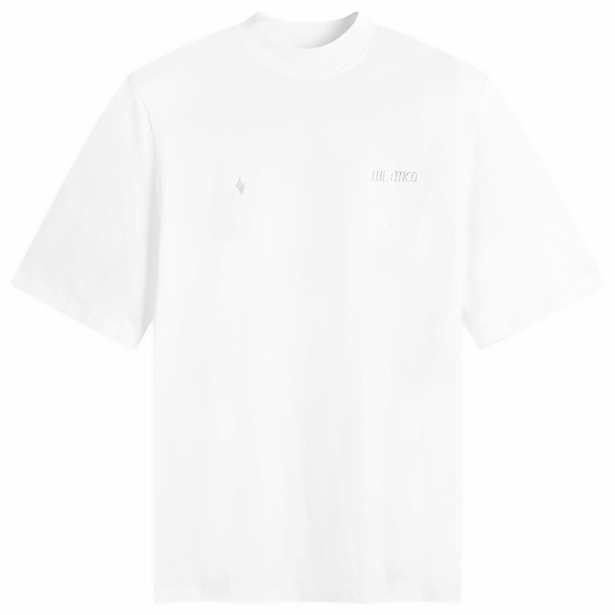 Tシャツ・カットソー THE ATTICO Woman T-Shirt White 250WCN00003JJJ025AA 001 The Attico Women's Kilie Oversized Logo T-Shirt in White The
