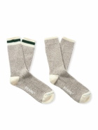 Beams Plus - Rag Two-Pack Striped Ribbed-Knit Socks
