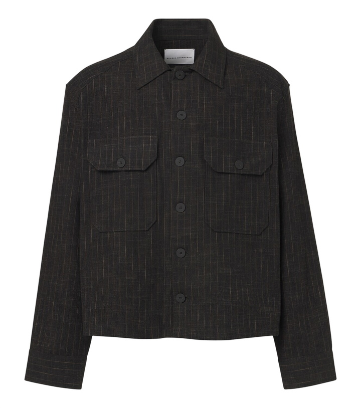 Photo: Studio Nicholson Kelver striped cotton and wool-blend jacket