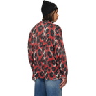 R13 Red & Black Printed Oversized Sweater