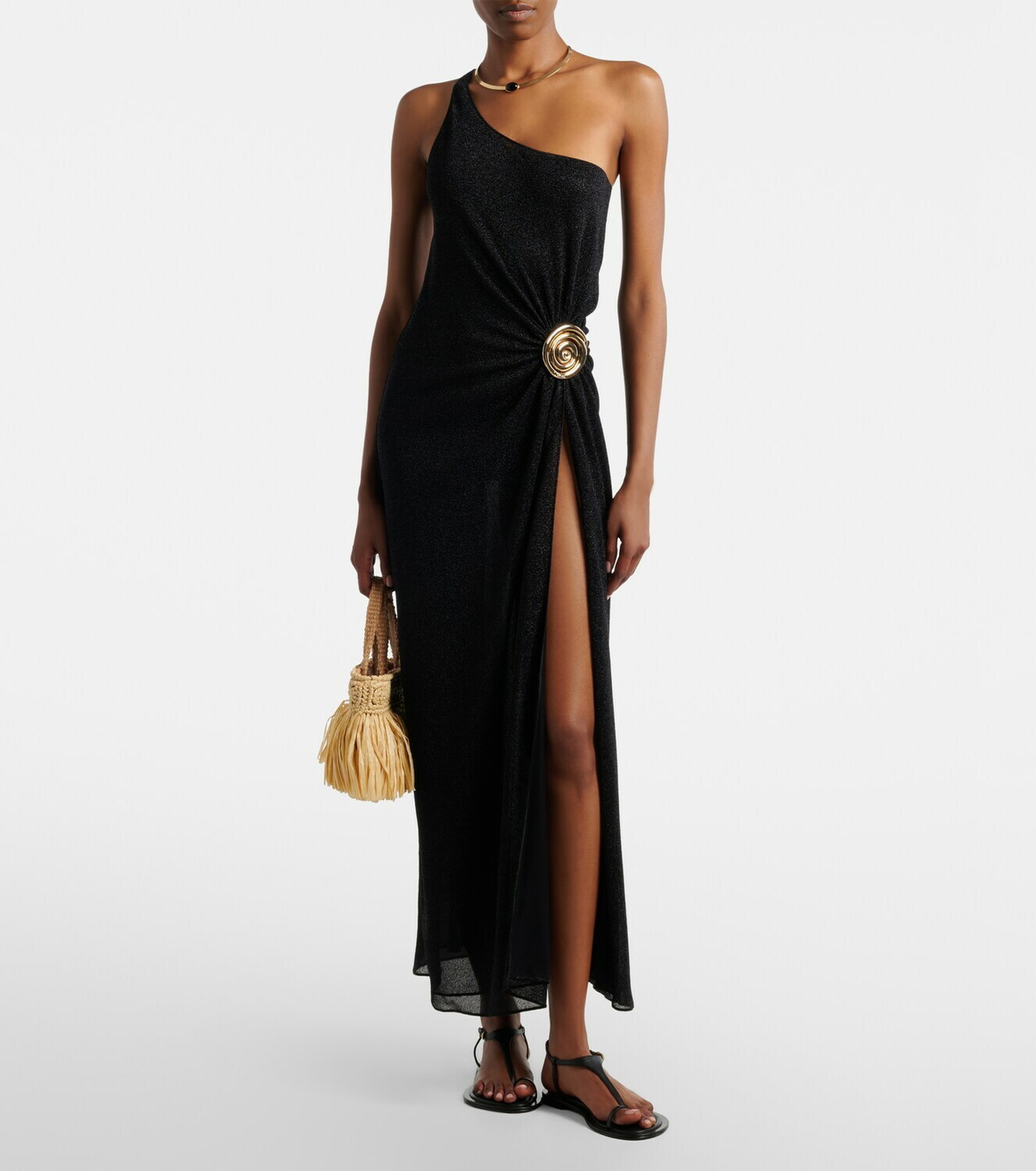 Oséree Lumière gathered midi dress