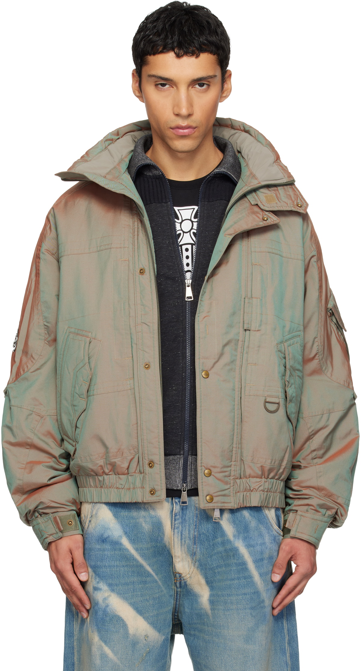Vivienne Westwood Green Nevada Bomber Jacket