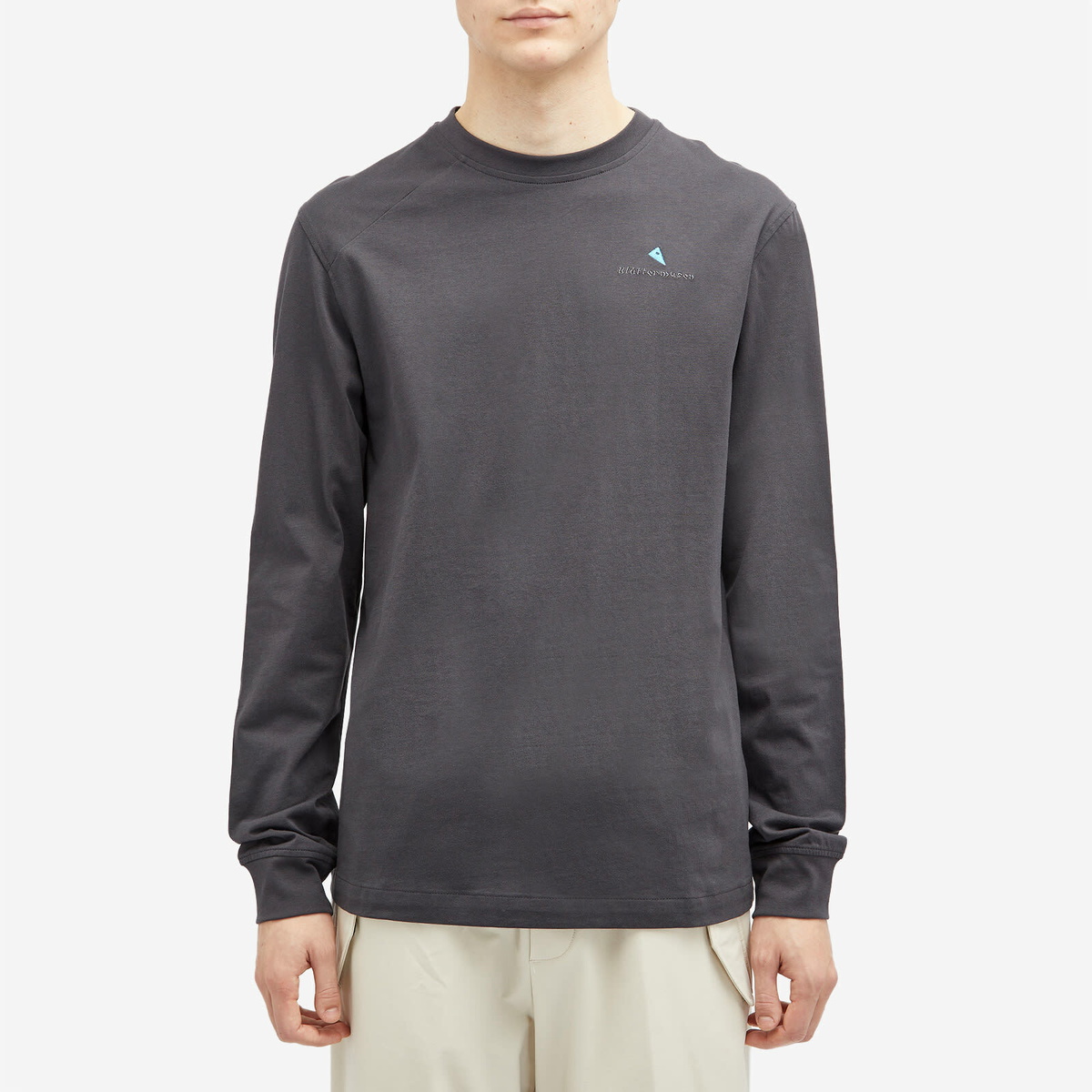 Klättermusen Men's Long Sleeve Root Logo T-Shirt in Raven