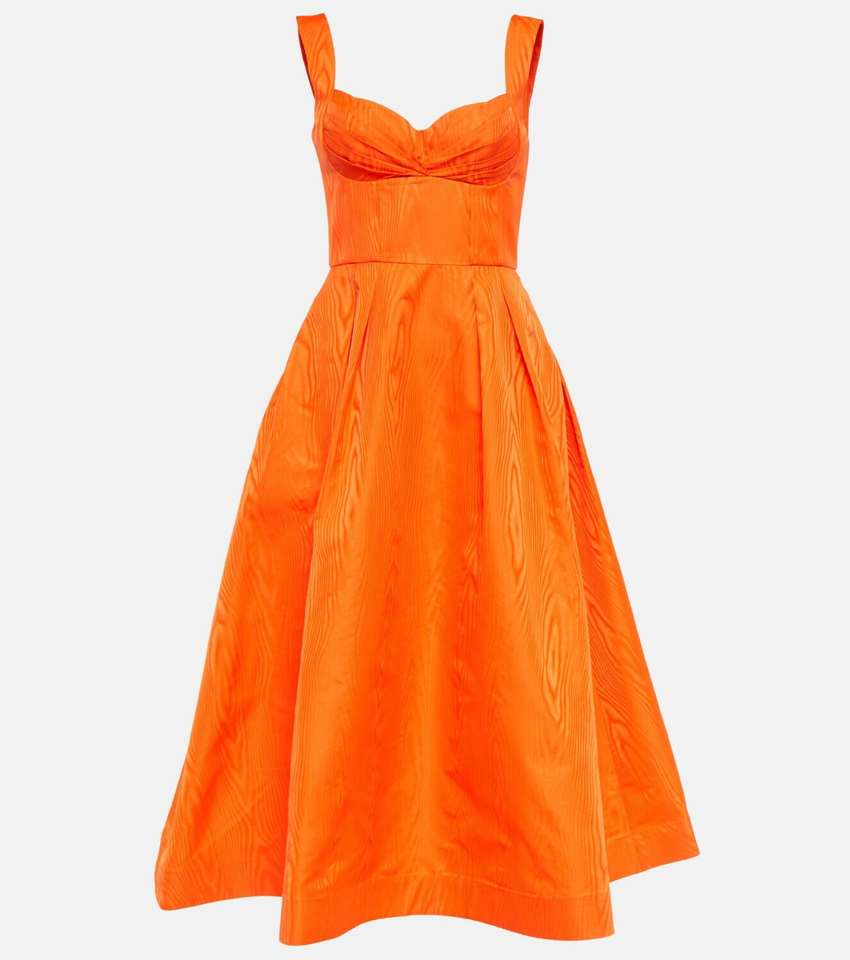 rebecca vallance orange dress Rebecca Vallance Aurora Midi Dress in Marigold