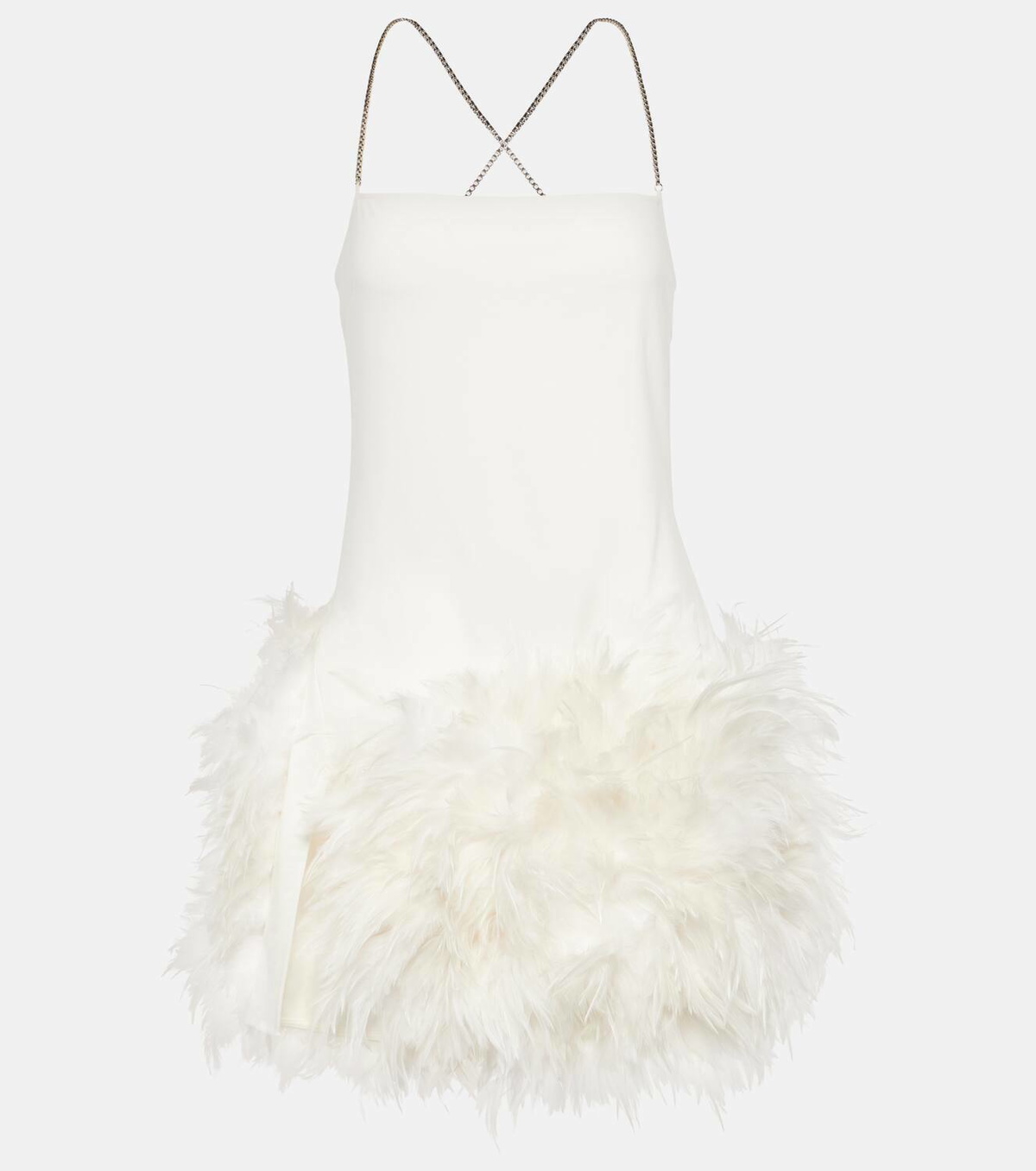 The Attico Fujiko feather trimmed minidress The Attico