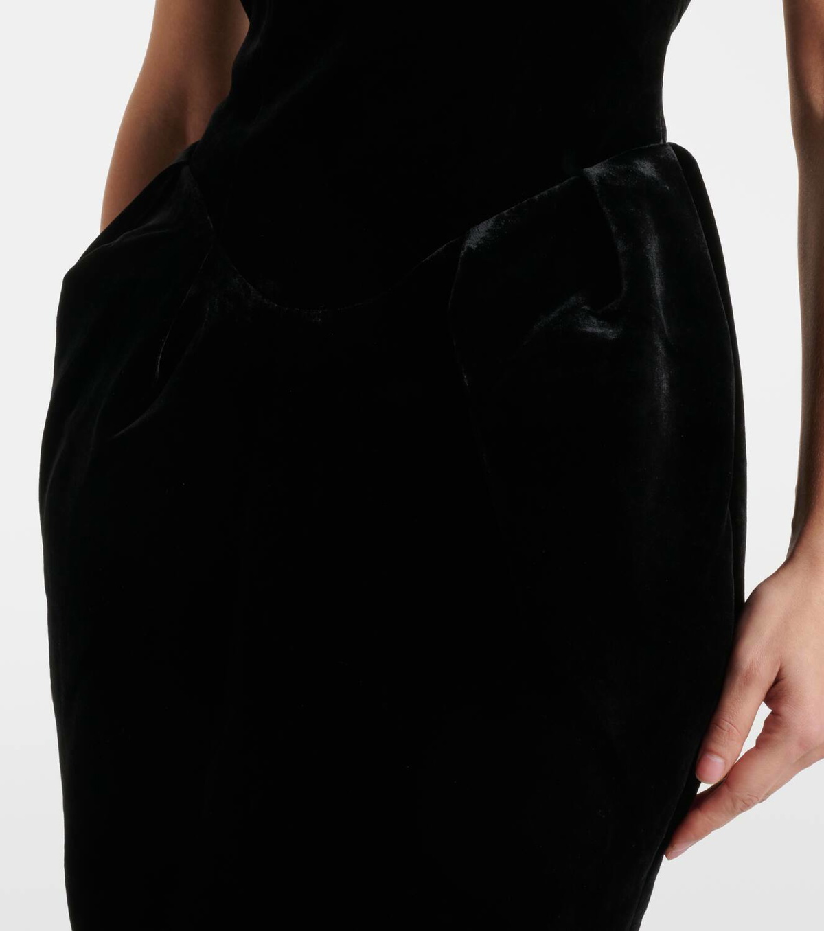 Rasario Velvet midi dress