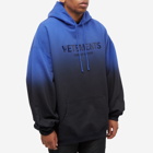 Vetements Men's Gradient Logo Limited Edition Hoody in Royal Blue
