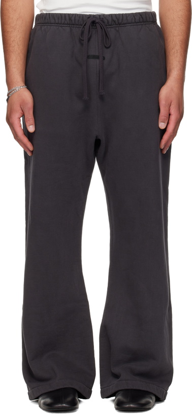 Photo: Fear of God ESSENTIALS Black Signature Classic Flare Sweatpants