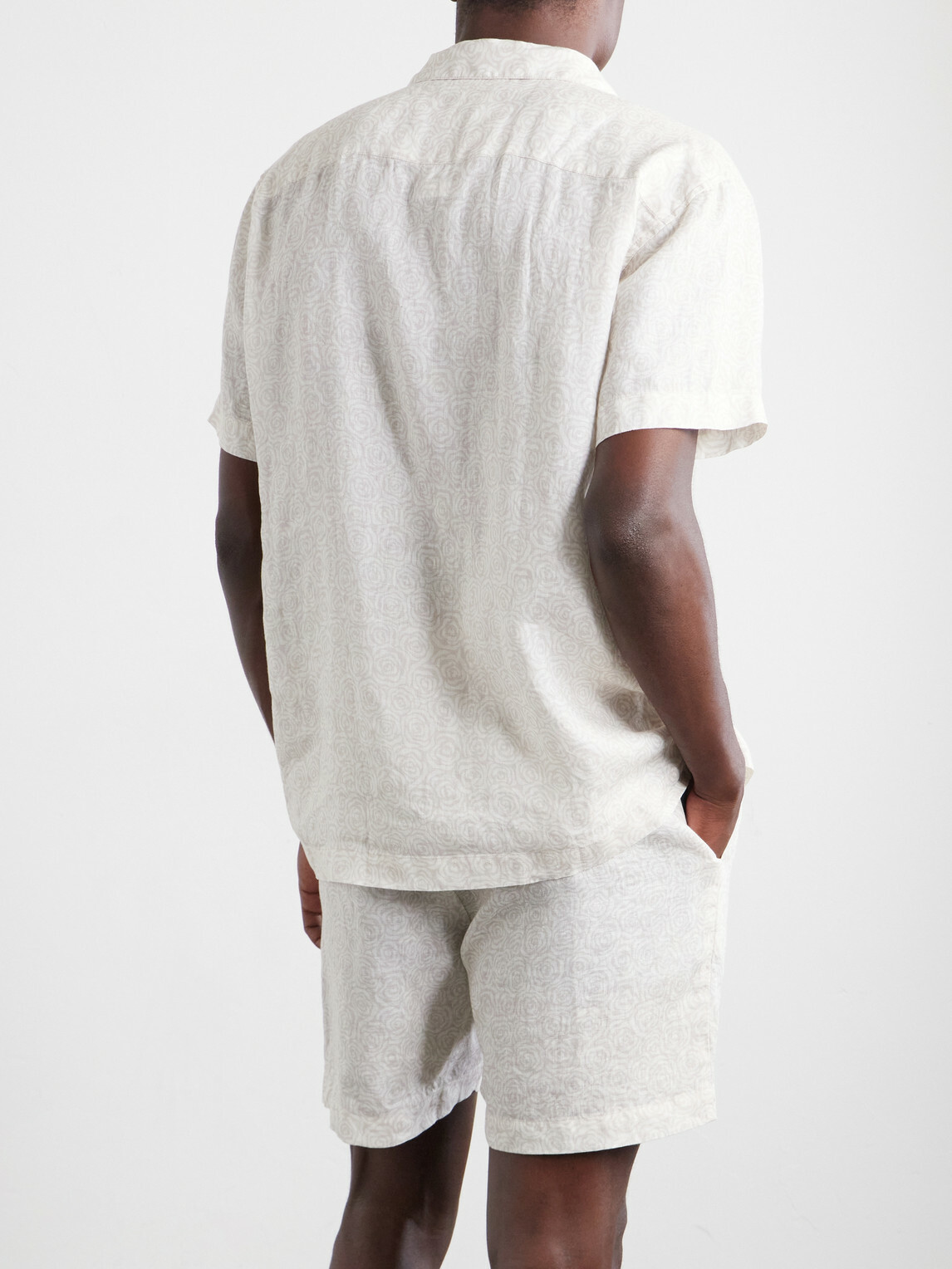 Derek Rose - Milan 31 Floral-Print Linen Pyjama Set - Neutrals