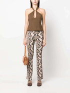 STELLA MCCARTNEY - Python Print Flared Trousers