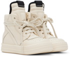 Rick Owens Baby Off-White Geobasket Sneakers