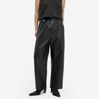 Nanushka Women's Sanna Leather Look Trousers in Black