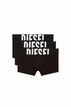 Diesel Three-pack boxer briefs in stretch cotton - Trunks Mens in Black