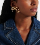 Self-Portrait Bow 18kt gold-plated earrings