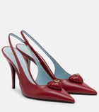 Valentino Garavani Cœur Royal leather slingback pumps