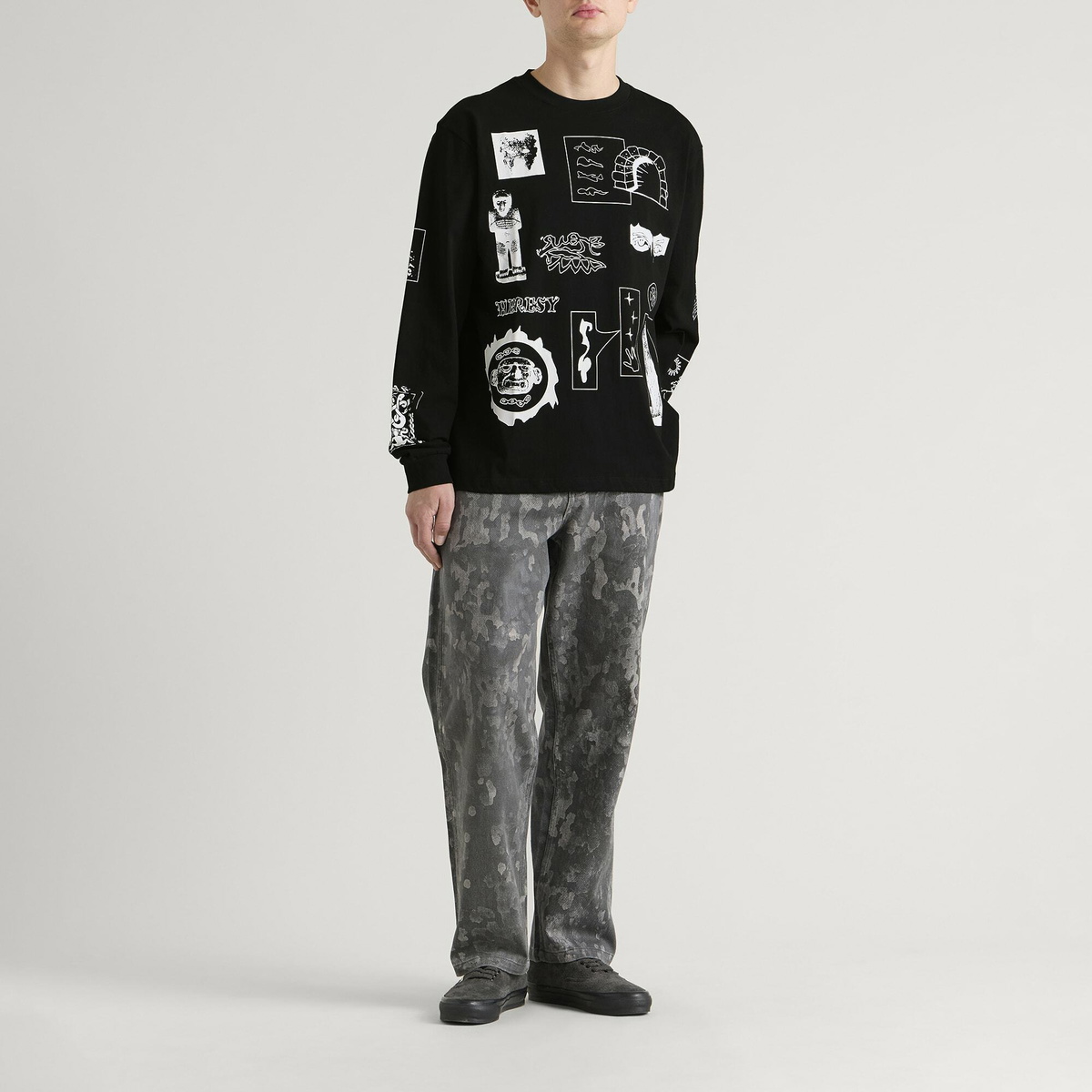 Heresy Men's Cluster Long Sleeve T-Shirt in Black