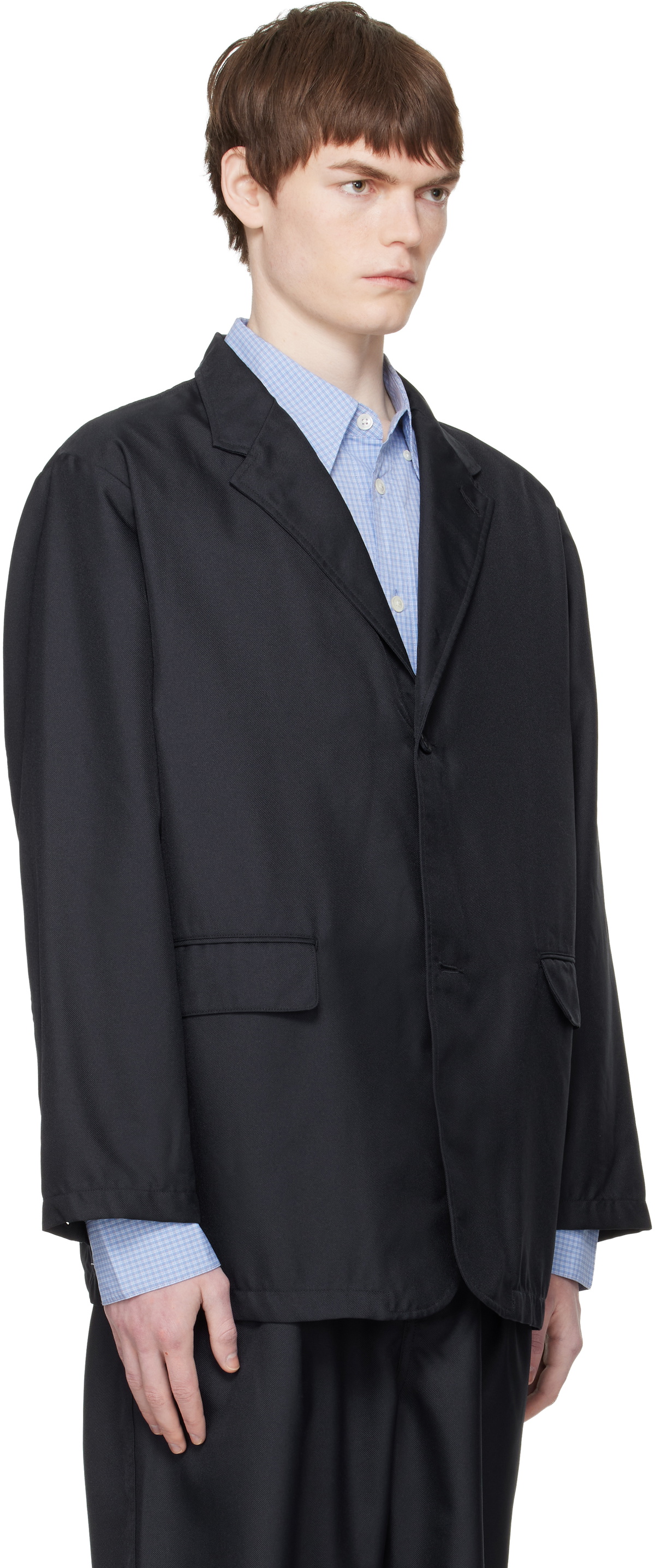nanamica Navy Polyester Twill Club Blazer