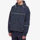 Thom Browne Men's Ripstop Zip Hooded Jacket in Navy