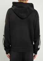Amiri Amiri Bones Embroidered Hooded Cotton Sweatshirt Black