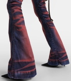KNWLS Harley printed low-rise flared jeans