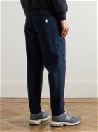 Folk - Assembly Straight-Leg Pleated Cotton-Twill Trousers - Blue