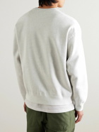 Nike - Solo Swoosh Logo-Embroidered Cotton-Blend Jersey Sweatshirt - Gray