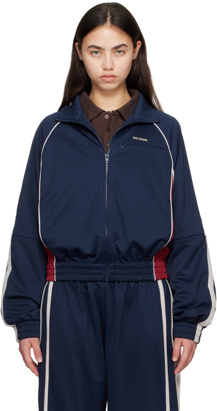 Photo: We11done Navy Color-Block Track Jacket