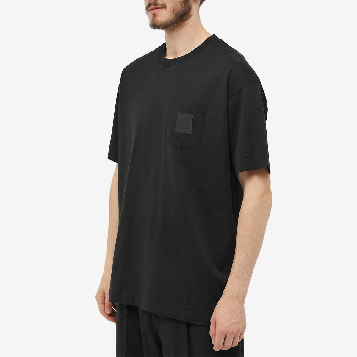 Givenchy Men's Square Logo Pocket T-Shirt in Black Givenchy