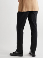 Saman Amel - Straight-Leg Pleated Cotton-Blend Twill Trousers - Black