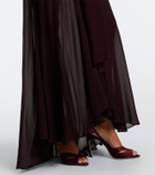 Zimmermann Valiant cutout draped velvet gown