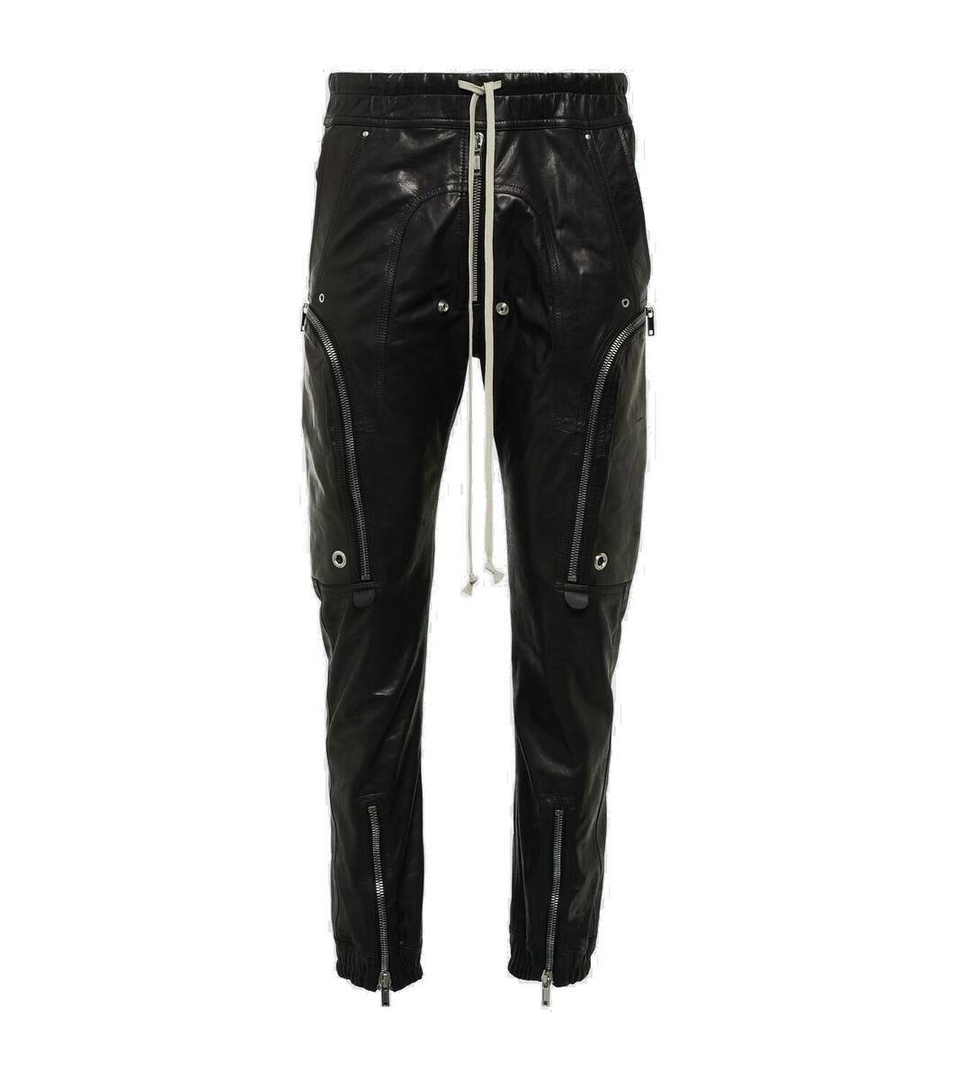 Rick Owens Mid-rise leather cargo pants Rick Owens