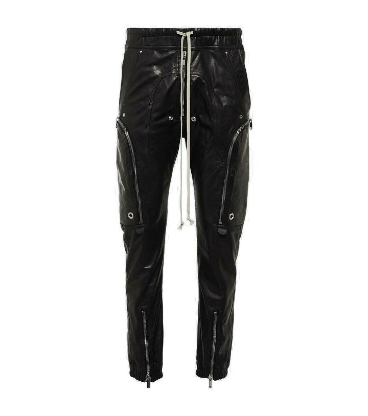 Photo: Rick Owens Mid-rise leather cargo pants