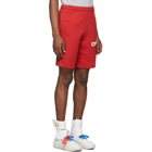 Off-White Red Airport Tape Shorts