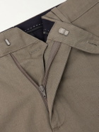 Brioni - Straight-Leg Linen and Cotton-Blend Trousers - Brown
