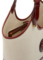 Versace Large Leather and Canvas Tote bag - Beige - One Size