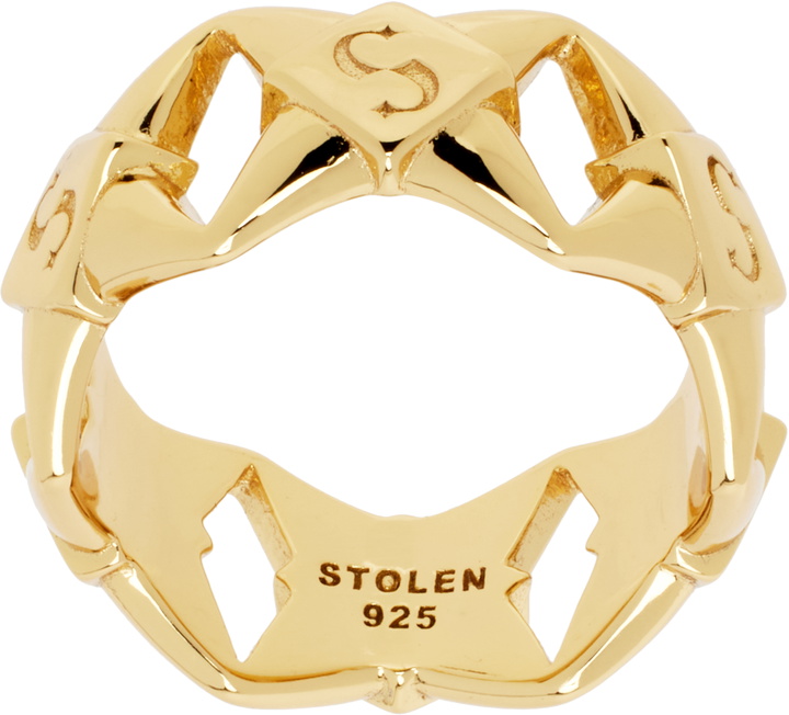 Photo: Stolen Girlfriends Club Gold Star Shocked Band Ring