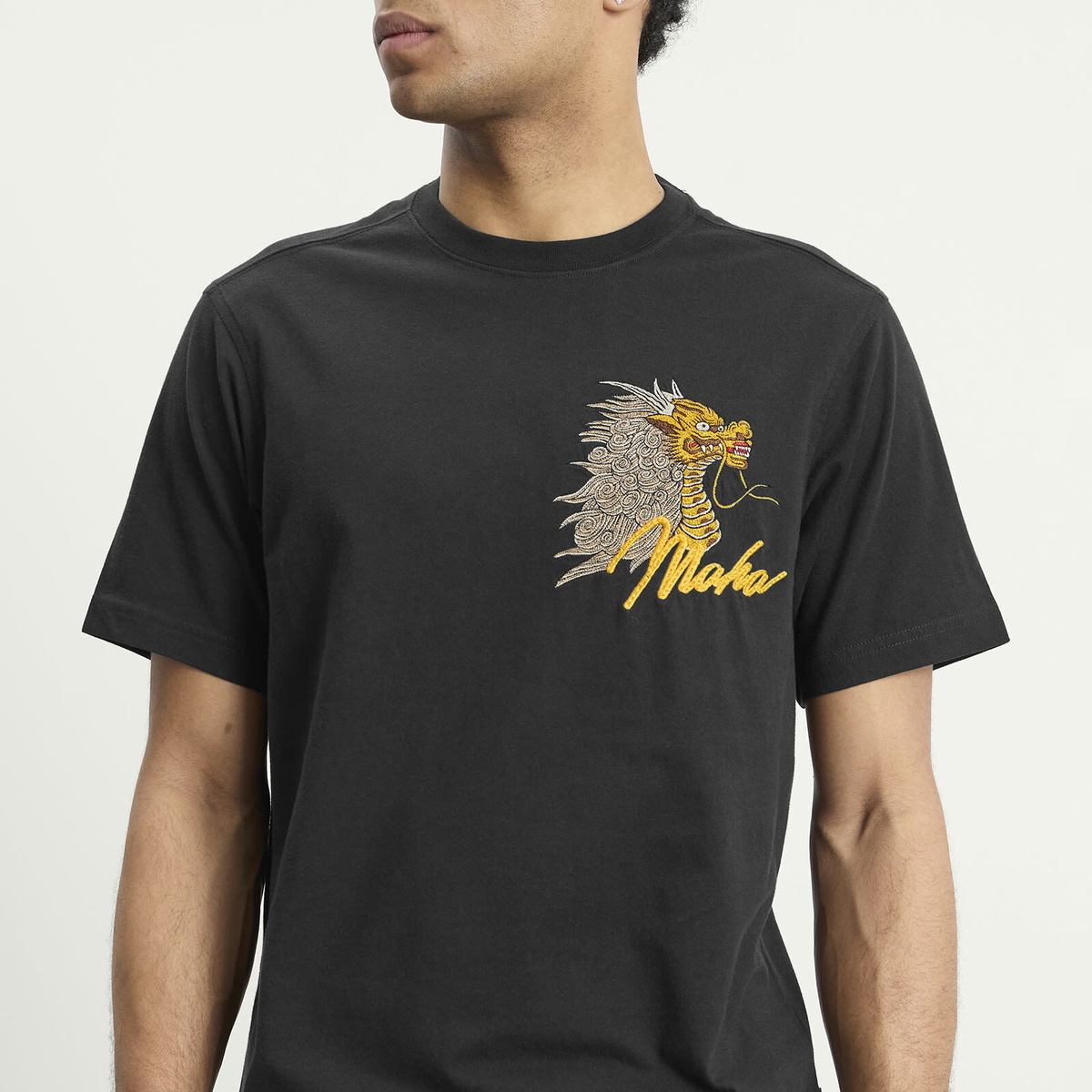 Maharishi Men's Year of the Fire Horse Embroidered T-Shirt in Black