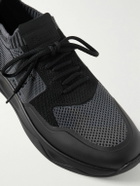 Berluti - Shadow Rubber-Trimmed and Coated Stretch-Knit Sneakers - Gray