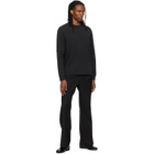 sacai Black Cotton Jersey Long Sleeve T-shirt