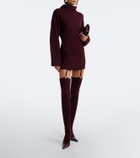 Aya Muse Cursa ribbed-knit wool minidress and tights set