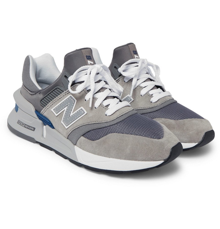 Photo: New Balance - MS997 Suede, Nubuck and Mesh Sneakers - Gray