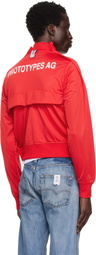 Prototypes Red Cropped Track Jacket