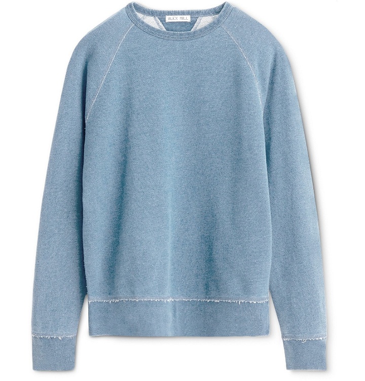 Photo: Alex Mill - Indigo-Dyed Loopback Cotton-Jersey Sweatshirt - Blue