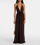 Heidi Klein Coco Palm silk maxi dress