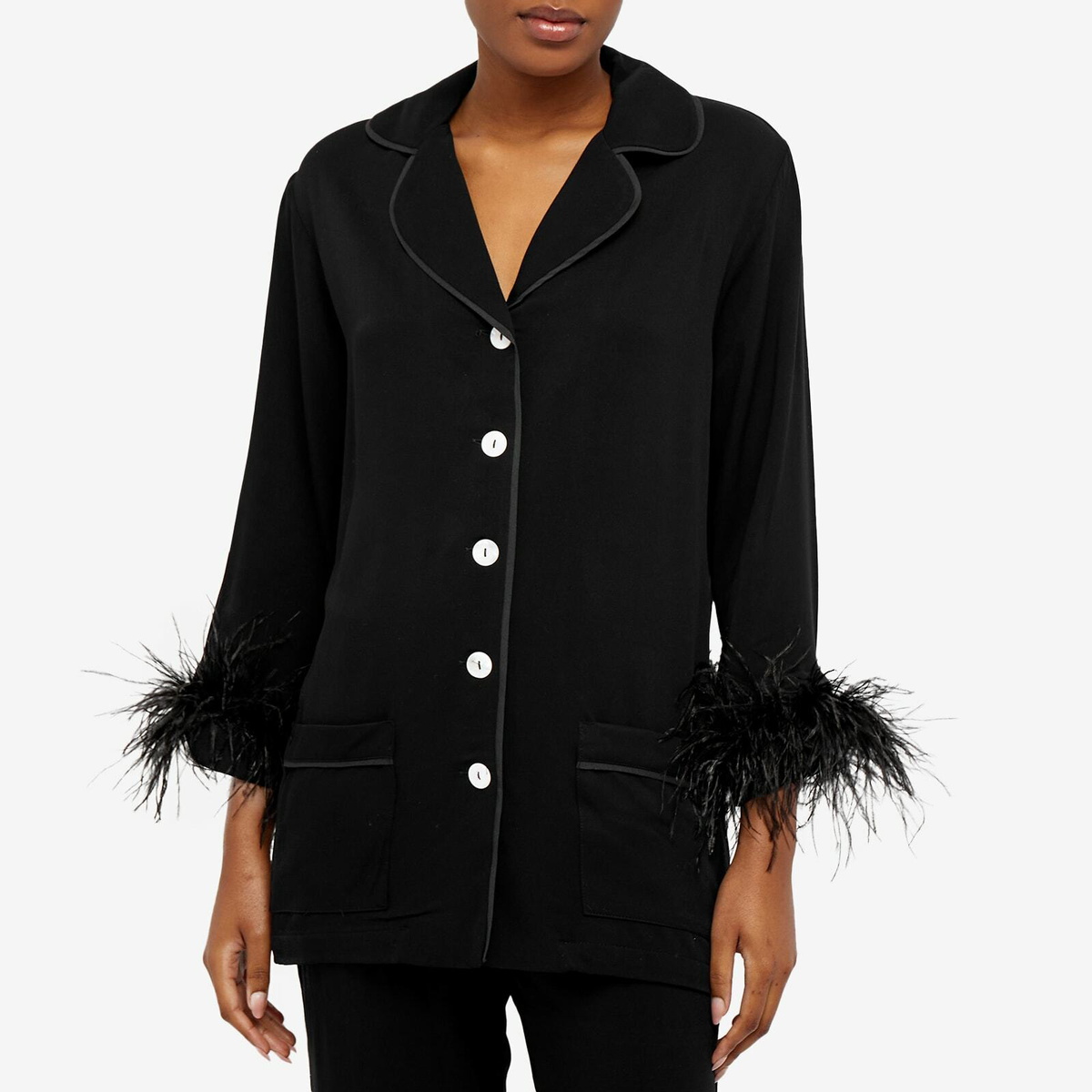 Sleeper Women's Double Feather Party Pajamas in Black