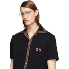 Gucci Black Semi-Rimless Glasses