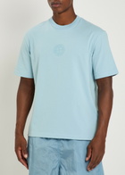 Stone Island Logo-print Cotton T-shirt Blue
