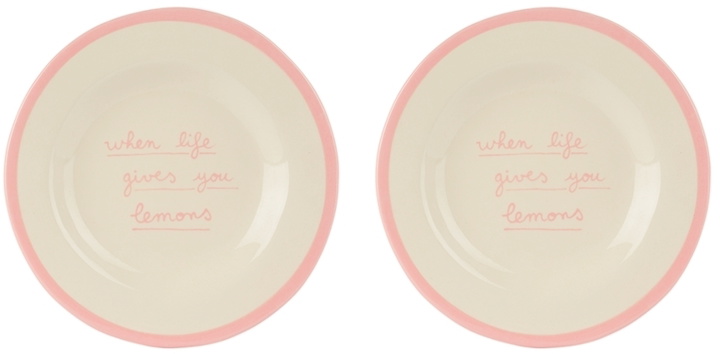Photo: Laetitia Rouget Pink 'When Life Gives You Lemons' Dessert Plate Set
