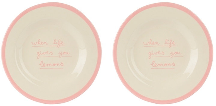 Photo: Laetitia Rouget Pink 'When Life Gives You Lemons' Dessert Plate Set